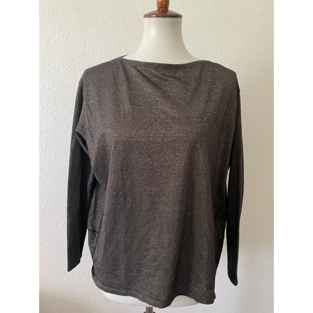 Lululemon Back in Action Spark Shirt Women 4 Metallic Athleisure Loungewear
